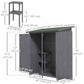 Outsunny 54.75''x29.5''x63'' Garden Storage Shed Asphalt Roof Wooden Timber Double Door Utility Storage House w/ Movable Shelf & Fixed Fittings