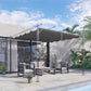 Outsunny Retractable Replacement Pergola Canopy for 10' x 10' Pergola, Pergola Cover Replacement, Cream White