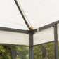 Outsunny 10' x 10' Outdoor Garden Metal Gazebo Patio Canopy Marquee Patio Party Tent Canopy Shelter Vented Roof Decorative Frame, Cream