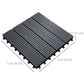 Outsunny 11 Pcs Plastic Interlocking Deck Tiles, 12" x 12" Non-slip Flooring Tiles for Indoor Outdoor Patio Balcony, Grey