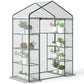 Outsunny 56" x 56" x 77" Walk-in Plant Greenhouse Portable Garden Flower Seed Warm House 8 Shelves Outdoor Plant Growth Hot House PVC Cover Transparent