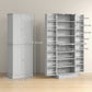 HOMCOM 65" Kitchen Cabinet, Kitchen Pantry Cabinet with 4 Doors and 16 Door Shelves for Dining Room, Grey