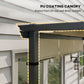 Outsunny 10' x 10' Metal Pergola, Outdoor Pergola with Retractable Canopy, for Garden, Patio, Backyard, Deck