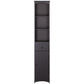 HOMCOM Tall Wooden Bathroom Cabinet Storage Organizer Kitchen Bedroom Decorative