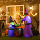 HOMCOM Inflatable Halloween Decoration Haunted Tree with Owl/Ghost/Pumpkins, Blow-Up Outdoor LED Display for Lawn, Garden, Party