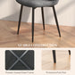HOMCOM Dining Chairs Set of 4, Upholstered Dining Room Chairs with Steel Legs, Modern Kitchen Chair for Dining Room, Grey