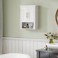 kleankin Bathroom Wall Cabinet, Medicine Cabinet, Toilet Storage Cabinet with Shelf for Living Room and Entryway, White