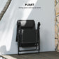 Outsunny Wicker Folding Lounge Chair with Adjustable Backrest, Rattan Recliner Chair with Headrest & Side Table Tray, Black