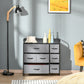 HOMCOM 7-Bin Dresser Storage Tower Cabinet Organizer Unit, Easy Pull Fabric Bins with Metal Frame for Bedroom