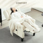 HOMCOM Push Back Recliner Chair, Vibration Massage Recliner for Living Room with Extendable Footrest, Remote, Pocket, Cream
