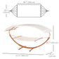 Outsunny 2 Person Wood Swing Arc Hammock Bed and Stand Set with Canopy, White/Teak
