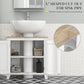 kleankin Bathroom Sink Vanity Unit, Under Sink Bathroom Cabinet with U-Shape Design and Adjustable Shelf, White