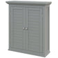 kleankin Over Toilet Storage Cabinet, Bathroom Wall Cabinet with Adjustable Shelf for Living Room and Entryway, White