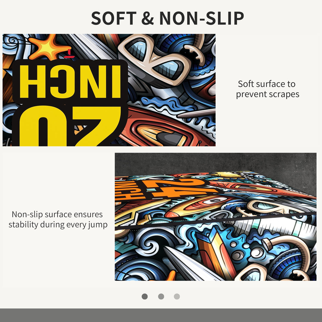 Soozier Soft Plyo Box,  3-in-1 Plyometric Box,  Non-Slip Jump Box for Conditioning and Strength Training, 24" x 20" x 16"