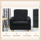 HOMCOM Fabric Accent Chair, Modern Upholstered Armchair with Wood Legs and Wide Padded Seat, Cream White