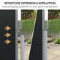 Outsunny Retractable Double Side Awning, 79"x236" Patio Privacy Screen, UV Resistant, Waterproof Wind Screen, Black