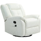 HOMCOM 8-Point Vibration Massage Recliner Chair for Living Room, PU Leather 360Â° Swivel Manual Reclining Sofa Rocking Chair with Remote Control, Side Pockets, Grey