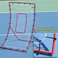 Soozier Pitch Back 5 Angles Adjustable Rebounder Net Goal Pitching and Throwing Practice Partner, Baseball/Soccer/Football/Basketball/Volleyball Daily Training