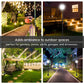 Outsunny 3-head LED Solar Light Lamp Street Light Post with Planter, Solar-powered Lamp Post, Black