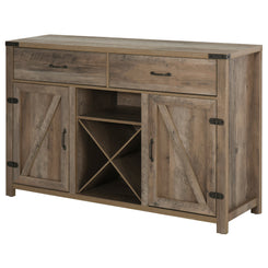 HOMCOM Farmhouse Bar Cabinet, Sideboards and Buffets with Doors, Wine Rack and Drawer, Storage Cabinet for Dining Room