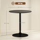 HOMCOM 27.6" Round Kitchen Table for 2, Modern Small Dining Table with Wood Veneer, Steel Base for Dining Room, Natural