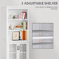 HOMCOM Multifunctional Storage Cabinet Bookcase with Adjustable Shelves Display Rack for Study, Kitchen, Living Room, White