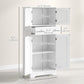 HOMCOM 50.5" Kitchen Storage Cabinet, Modern Kitchen Pantry Cabinet with 4 Doors, Drawer, Adjustable Shelf, Black