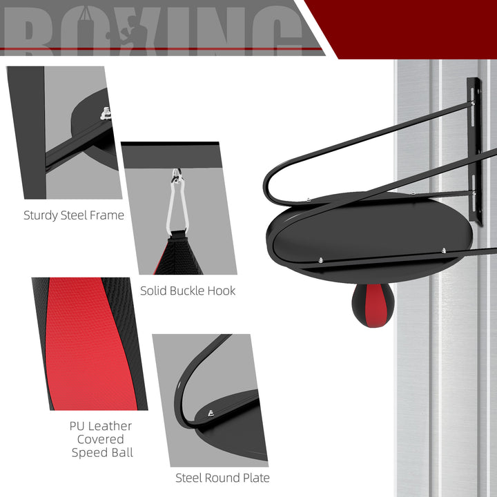 Soozier Wall-mounted Speed Bag Boxing Platform with Adjustable Height