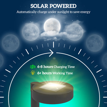 Outsunny 8 Pack Solar Garden Lights Outdoor Auto On/Off Solar Pathway Lights, IP44 for Driveway, Walkway, Yard Landscape Lighting