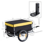 Aosom Bike Cargo Trailer Bicycle Luggage Carrier Cart with Cover Black Red