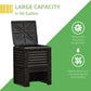 Outsunny Garden Compost Bin Large Outdoor Compost Container 80 Gallon Fast Creation of Fertile Soil Aerating Compost Box, Easy Assembly, Black