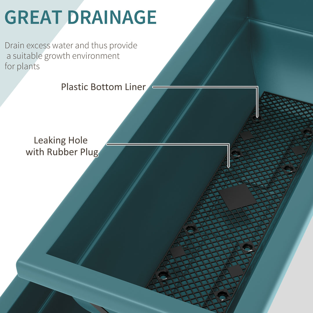 Outsunny 5-Tier Raised Garden Bed with 5 Planter Box, Outdoor Plant Stand Grow Containers with Leaking Holes, Brown