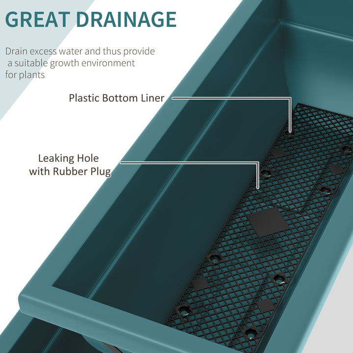 Outsunny 5-Tier Raised Garden Bed with 5 Planter Box, Outdoor Plant Stand Grow Containers with Leaking Holes, Brown