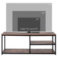 HOMCOM Industrial TV stand for TVs up to 55", TV Cabinet with Storage Shelves Metal Frame, Media Console for Living Room, Rustic Brown