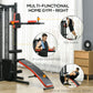 Soozier Multi Home Gym Equipment, Workout Station with Sit up Bench, Push up Stand, Dip Station, 99lbs Weights