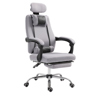 Vinsetto Ergonomic Executive High Back Office Chair with Footrest,Lumbar Support,Grey