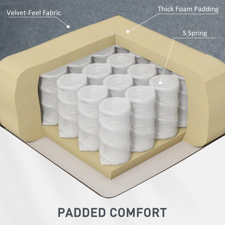 HOMCOM Manual Recliner Chair with Vibration Massage, Reclining Chair for Living Room with Side Pockets, Dark Grey