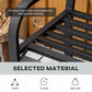 Outsunny 2 Seater Garden Bench 45" x 21.75" x 35.5" Steel Frame Loveseat forÂ Yard,Â Lawn,Â Porch,Â Patio,Â Black and Gold