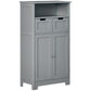 kleankin Freestanding Bathroom Cabinet with Adjustable Shelf and Drawers, Small Cabinet for Bathroom, Living Room, White