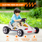 Qaba 6V Electric Go Kart for Aged 3-5 Kids with Music, Light, Horn, Blue