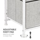 HOMCOM Linen Drawer Cabinet Organizer Storage Dresser Tower with 4 Removable Drawer Metal Frame Adjustable Feet for Living Room, Kitchen, Bathroom, Black