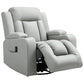 HOMCOM Swivel Massage Recliner Chair Rocker, Overstuffed Manual Reclining Sofa, PU Leather Rocking Chair with Side Pockets, Cup Holders, for Living Room, Nursery, Brown