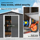 Outsunny 8' x 7' Outdoor Storage Shed, Galvanized Steel Metal Garden Shed with Lockable Doors, Floor Frame, Vents, Lock and Gloves for Backyard, Lawn, Patio, Teak
