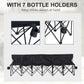 Outsunny 6 Seat Folding Camping Chair with Cup Holder and Carrying Case for Camping, Picnic, Sport Events, Black