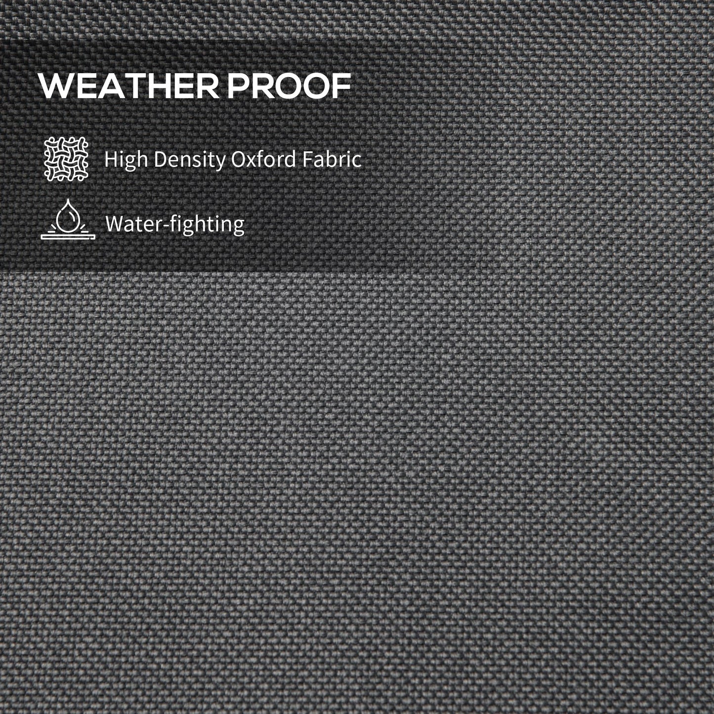 Outsunny Waterproof Patio Umbrella Cover, 300D Banana Parasol Protector with Zipper for Outdoor Garden, Patio, Dark Grey