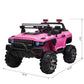 Aosom Kids Ride-On Car 12V RC 2-Seater Police Truck Electric Car For Kids with Full LED Lights, MP3, Parental Remote Control (White)