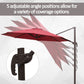 Outsunny 10ft Cantilever Patio Umbrella with 360Â° Rotation, Crank & Cross Base for Garden Deck Pool Backyard, Wine Red
