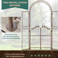 Outsunny 7ft Garden Arch Trellis, Metal Arch, Outdoor Garden Arbor for Climbing Plants, Wedding Decoration