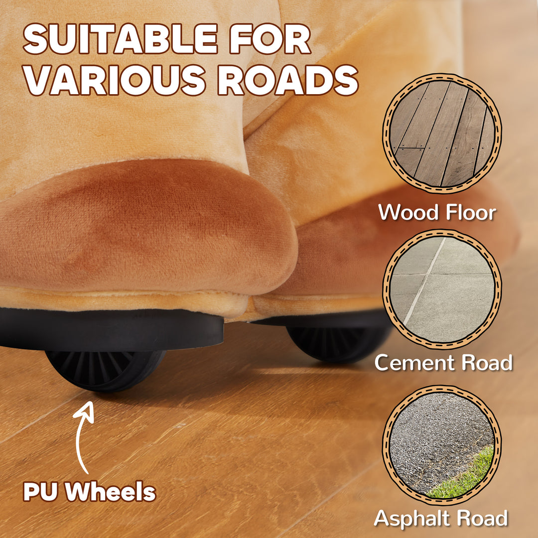 Qaba 6V Ride on Unicorn, Battery Powered Kids Riding Pony with Music Forward, Aged 18-36 Months, White