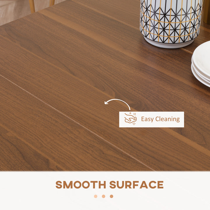 HOMCOM Extendable Dining Table, Expandable Kitchen Table for Small Spaces, Seats up to 6 People, Dark Brown